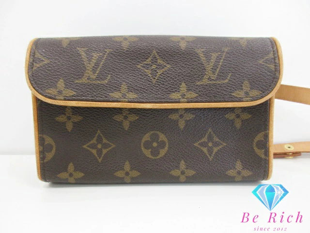 ルイ ヴィトン LOUIS VUITTON モノグラム ポシェット フロランティーヌ M51855 ブラウン 茶 PVC レザー ウエスト ポーチ ベルト 鞄 【中古】【送料無料】 bk9677