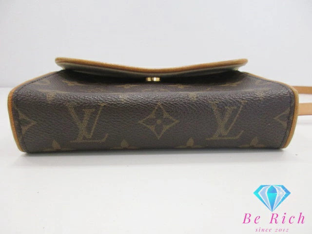 ルイ ヴィトン LOUIS VUITTON モノグラム ポシェット フロランティーヌ M51855 ブラウン 茶 PVC レザー ウエスト ポーチ ベルト 鞄 【中古】【送料無料】 bk9677