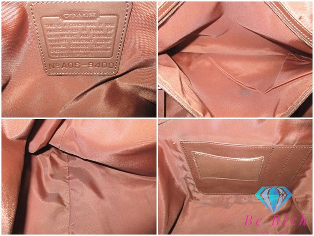 コーチ COACH オール レザー トートバッグ ショルダーバッグ 9400 ベージュ グラブタン レザー ロゴ ハンドバッグ 肩掛け 鞄 ヴィンテージ オールド 【中古】【送料無料】 bk9681