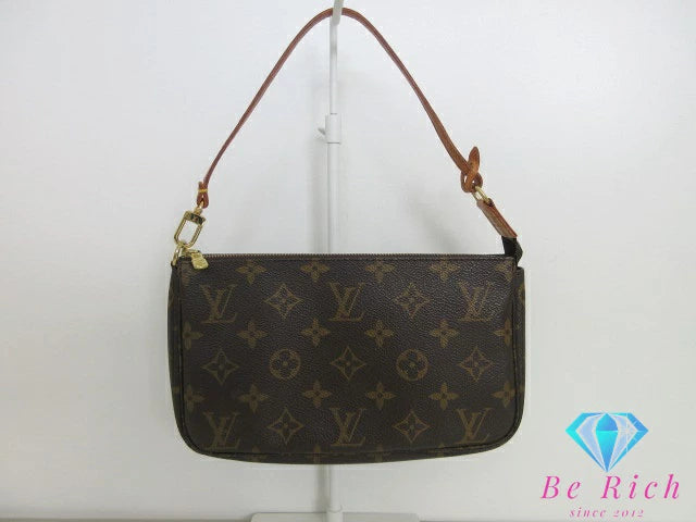 ルイ ヴィトン LOUIS VUITTON アクセサリーポーチ モノグラム ポシェット アクセソワール M51980 ブラウン 茶 PVC レザー LV ロゴ ハンドバッグ ショルダーバッグ 鞄 【中古】【送料無料】bk9724