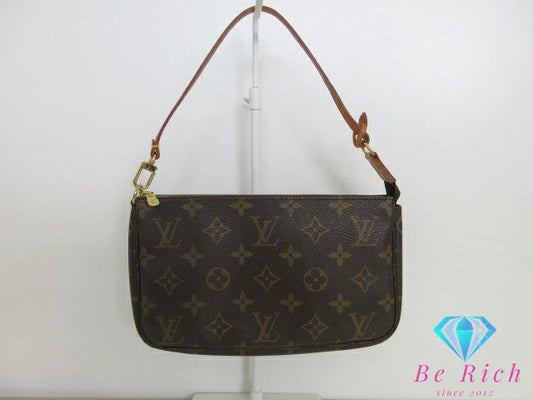 ルイ ヴィトン LOUIS VUITTON アクセサリーポーチ モノグラム ポシェット アクセソワール M51980 ブラウン 茶 PVC レザー LV ロゴ ハンドバッグ ショルダーバッグ 鞄 【中古】【送料無料】bk9724