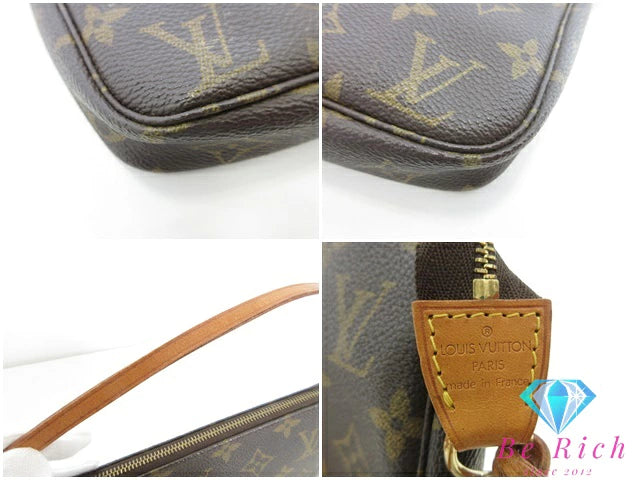 ルイ ヴィトン LOUIS VUITTON アクセサリーポーチ モノグラム ポシェット アクセソワール M51980 ブラウン 茶 PVC レザー LV ロゴ ハンドバッグ ショルダーバッグ 鞄 【中古】【送料無料】bk9724