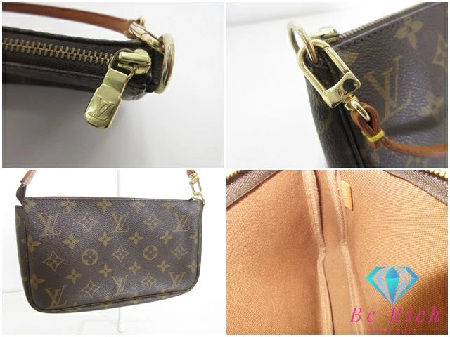 ルイ ヴィトン LOUIS VUITTON アクセサリーポーチ モノグラム ポシェット アクセソワール M51980 ブラウン 茶 PVC レザー LV ロゴ ハンドバッグ ショルダーバッグ 鞄 【中古】【送料無料】bk9724
