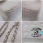 シャネル CHANEL チェーン ショルダーバッグ  A30051ラム スキン ホワイト 白 シルバー 金具 フラワー ステッチ ココマーク CC ロゴ 鞄 【中古】【送料無料】 bk9728
