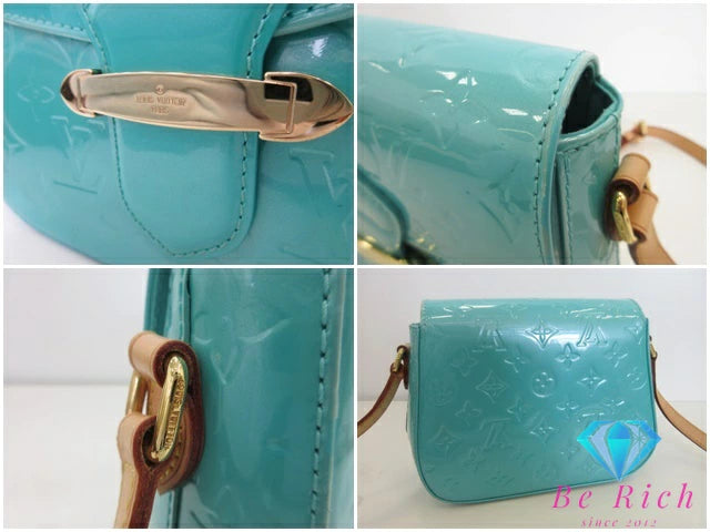 ルイ ヴィトン LOUIS VUITTON ショルダーバッグ モノグラム ヴェルニ ベルフラワー M91730 ブルーラゴン 水色 パテント レザー エナメル LV ロゴ ポシェット クロスボディ ハンドバッグ 鞄 【中古】【送料無料】 bk9743