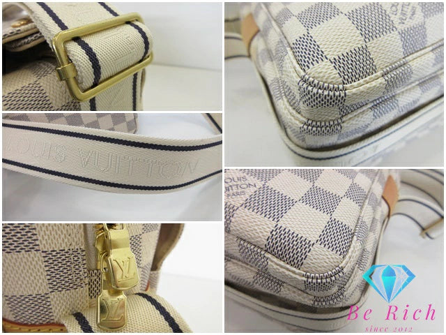 ルイ ヴィトン LOUIS VUITTON ショルダーバッグ ダミエ アズール ナヴィグリオ N51189 白 グレー メッセンジャーバッグ 斜め掛け 鞄 【中古】【送料無料】 bk9746