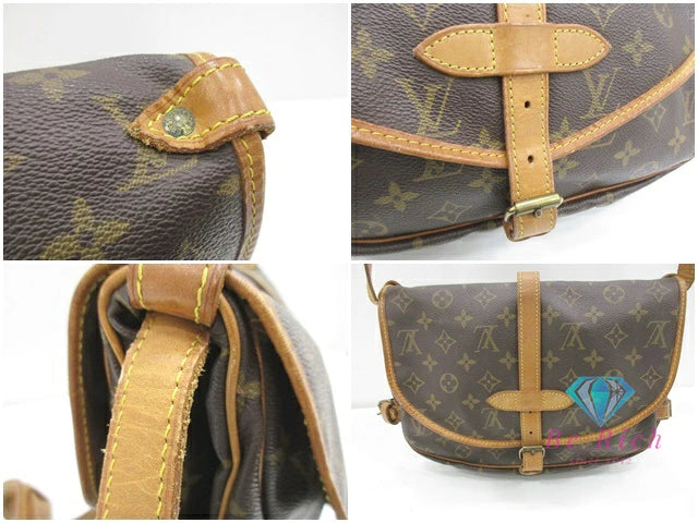 ルイ ヴィトン LOUIS VUITTON ショルダーバッグ モノグラム ソミュール 30 M42256 ブラウン 茶 ダブル フラップ 肩掛け 斜め掛け 鞄 定番 人気 【中古】【送料無料】  bk9767