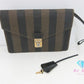 フェンディ FENDI セカンドバッグ クラッチバッグ ペカン ブラック 黒 ブラウン 茶 PVC レザー 手持ち 鞄 【中古】【送料無料】 bk9795