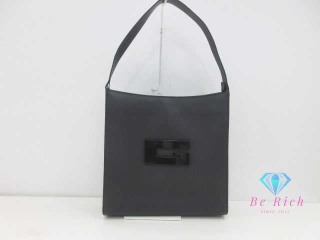 グッチ GUCCI ワン ショルダーバッグ 001.3066 黒 ブラック レザー GG ロゴ セミショルダー ハンドバッグ  鞄 【中古】【送料無料】bk9800
