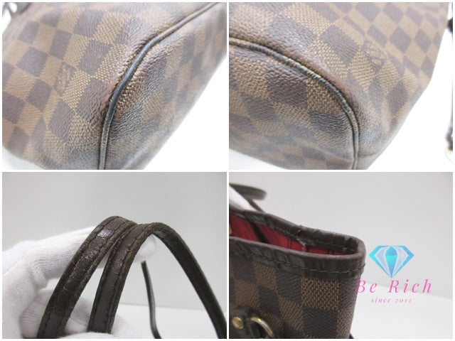 ルイヴィトン LOUIS VUITTON ダミエ ネヴァーフル MM N51105 エベヌ LV ロゴ トートバッグ ショルダーバッグ ハンドバッグ 肩掛け鞄【中古】【送料無料】bk9825