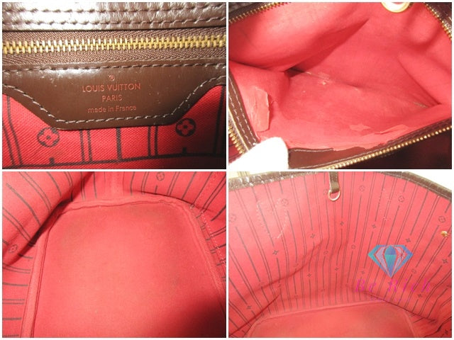 ルイヴィトン LOUIS VUITTON ダミエ ネヴァーフル MM N51105 エベヌ LV ロゴ トートバッグ ショルダーバッグ ハンドバッグ 肩掛け鞄【中古】【送料無料】bk9825