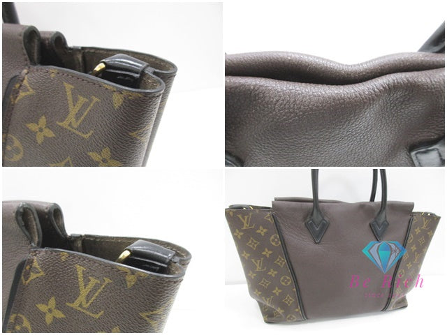 ルイ ヴィトン LOUIS VUITTON モノグラム トートW PM M41061 ショコラ ブラウン 茶 PVC キュイール・オルフェーヴル レザー LV ロゴ  トートバッグ ハンドバッグ 鞄 【中古】【送料無料】 bk9828