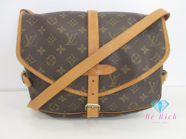 ルイ ヴィトン LOUIS VUITTON ショルダーバッグ モノグラム ソミュール 30 M42256 ブラウン 茶 ダブル フラップ 肩掛け 斜め掛け 鞄 定番 人気 【中古】【送料無料】  bk9850