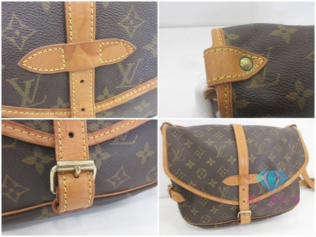 ルイ ヴィトン LOUIS VUITTON ショルダーバッグ モノグラム ソミュール 30 M42256 ブラウン 茶 ダブル フラップ 肩掛け 斜め掛け 鞄 定番 人気 【中古】【送料無料】  bk9850