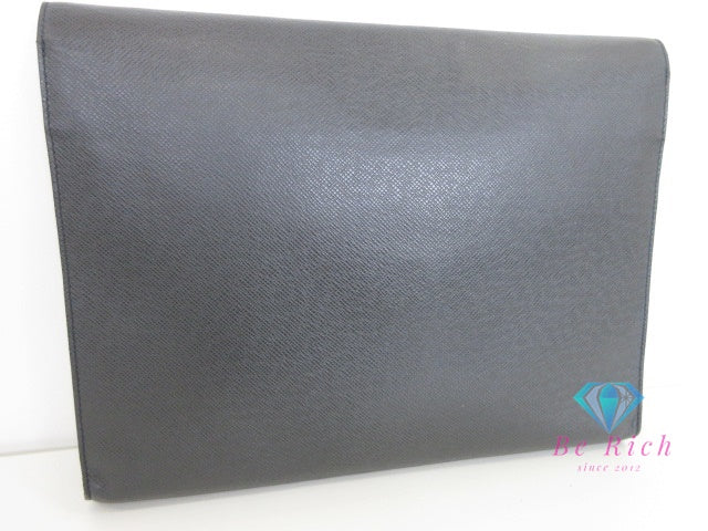 ルイ ヴィトン LOUIS VUITTON タイガ ミヌート M31062  黒 アルドワーズ ブラック レザー ロゴ セカンドバッグ クラッチバッグ 【中古】【送料無料】 bk9867