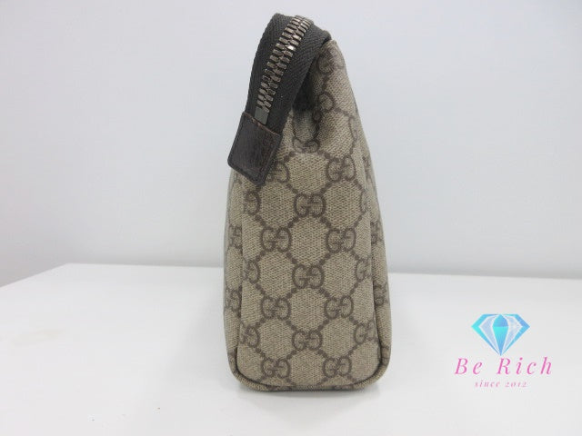 グッチ GUCCI クラッチバッグ 101633  GG スプリーム 茶 ブラウン PVC レザー  セカンドバッグ ビジネスバッグ【中古】【送料無料】 bk9888
