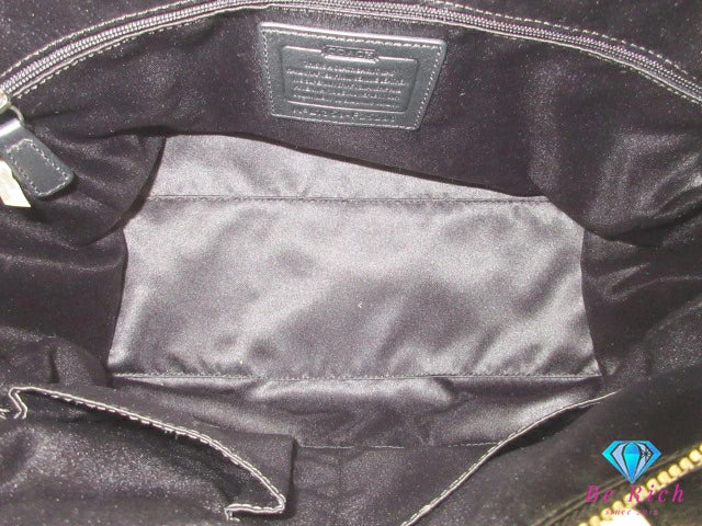 コーチ COACH ニュー テイラー レザー サッチェル ハンドバッグ F25296 ブラック 黒 手提げ 鞄 【中古】【送料無料】 bk9909