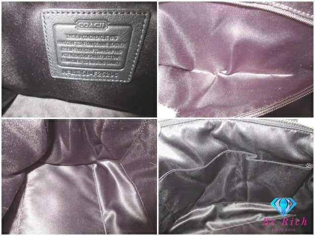 コーチ COACH ニュー テイラー レザー サッチェル ハンドバッグ F25296 ブラック 黒 手提げ 鞄 【中古】【送料無料】 bk9909