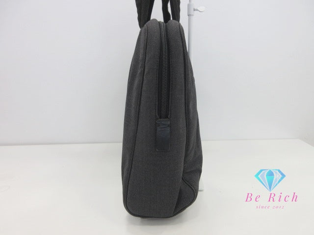 プラダ スポーツ PRADA SPORT ハンドバッグ B9337 黒 ブラック ダーク グレー キャンバス ロゴ ショルダーバッグ 手提げ 鞄 【中古】【送料無料】 bk9915