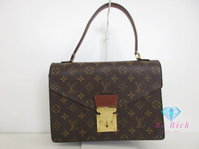 ルイ ヴィトン LOUIS VUITTON モノグラム コンコルド M51190 LV ロゴ ブラウン 茶 PVC レザー ハンドバッグ 手提げ  鞄【中古】【送料無料】bk9930
