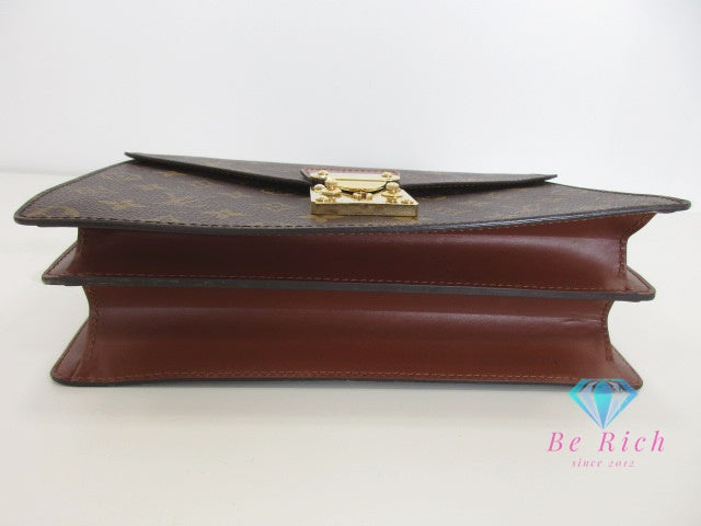 ルイ ヴィトン LOUIS VUITTON モノグラム コンコルド M51190 LV ロゴ ブラウン 茶 PVC レザー ハンドバッグ 手提げ  鞄【中古】【送料無料】bk9930