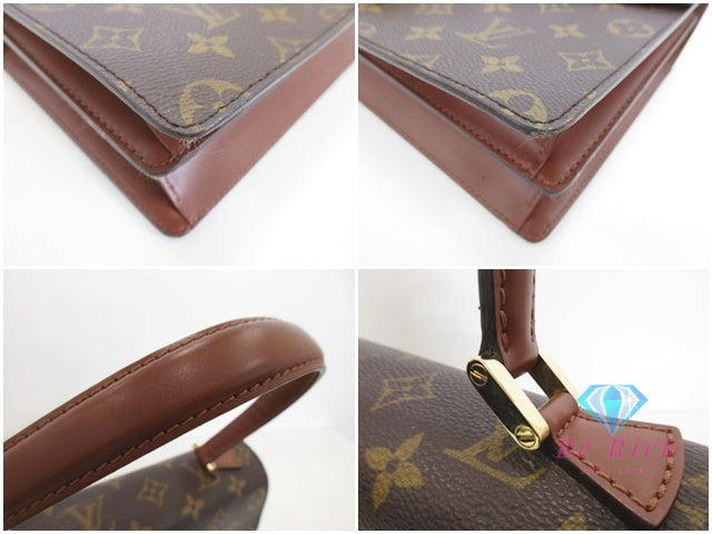 ルイ ヴィトン LOUIS VUITTON モノグラム コンコルド M51190 LV ロゴ ブラウン 茶 PVC レザー ハンドバッグ 手提げ  鞄【中古】【送料無料】bk9930