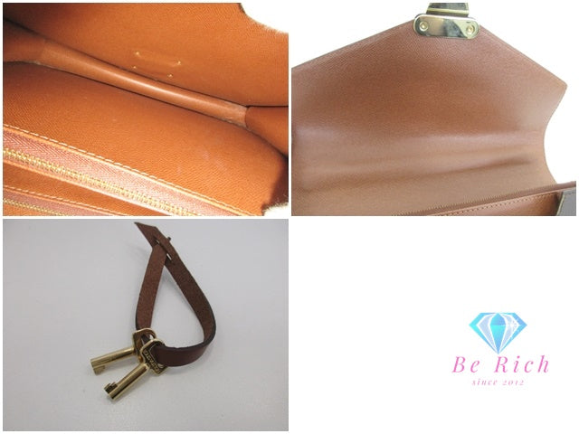 ルイ ヴィトン LOUIS VUITTON モノグラム コンコルド M51190 LV ロゴ ブラウン 茶 PVC レザー ハンドバッグ 手提げ  鞄【中古】【送料無料】bk9930