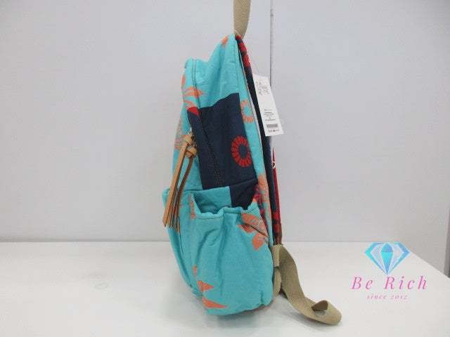 ヴィヴィアン ウエストウッド バックパック リュック ブルー 水色 マルチカラー コットン レザー フラワー オーブ Vivienne Westwood 【中古】【送料無料】 bk9954