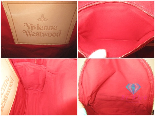 ヴィヴィアン ウエストウッド バックパック リュック ブルー 水色 マルチカラー コットン レザー フラワー オーブ Vivienne Westwood 【中古】【送料無料】 bk9954