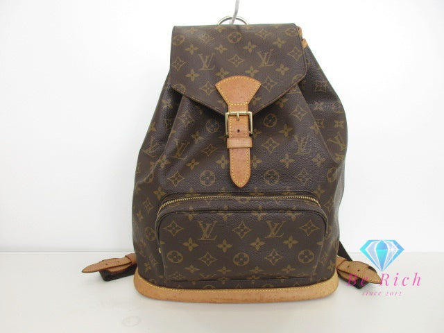 ルイ ヴィトン LOUIS VUITTON バックパック リュック モノグラム モンスリ GM M51135 茶 ブラウン ショルダーバッグ 肩掛け 鞄  【中古】【送料無料】 bk9965