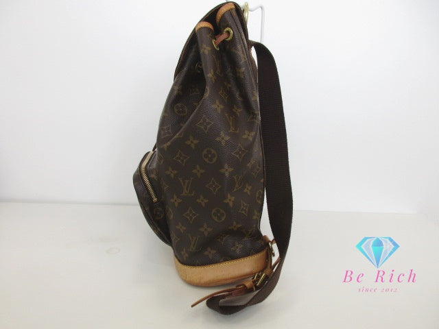 ルイ ヴィトン LOUIS VUITTON バックパック リュック モノグラム モンスリ GM M51135 茶 ブラウン ショルダーバッグ 肩掛け 鞄  【中古】【送料無料】 bk9965