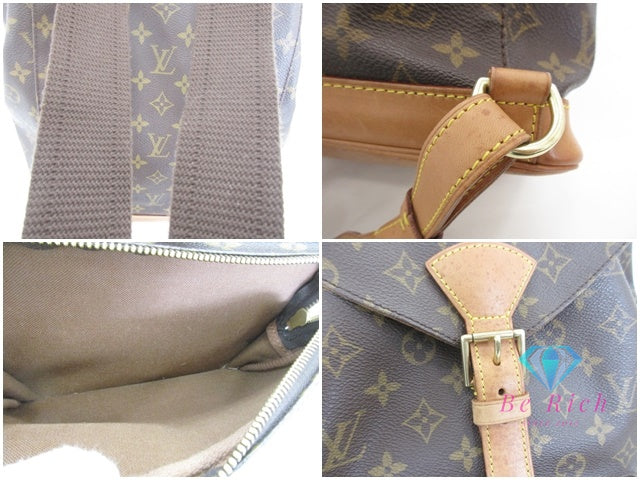 ルイ ヴィトン LOUIS VUITTON バックパック リュック モノグラム モンスリ GM M51135 茶 ブラウン ショルダーバッグ 肩掛け 鞄  【中古】【送料無料】 bk9965