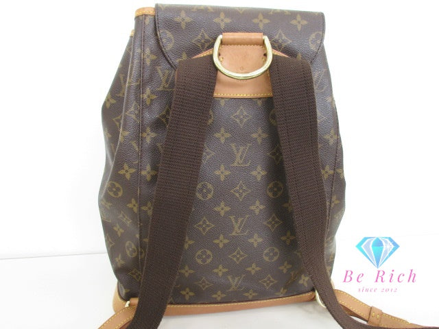 ルイ ヴィトン LOUIS VUITTON バックパック リュック モノグラム モンスリ GM M51135 茶 ブラウン ショルダーバッグ 肩掛け 鞄  【中古】【送料無料】 bk9965