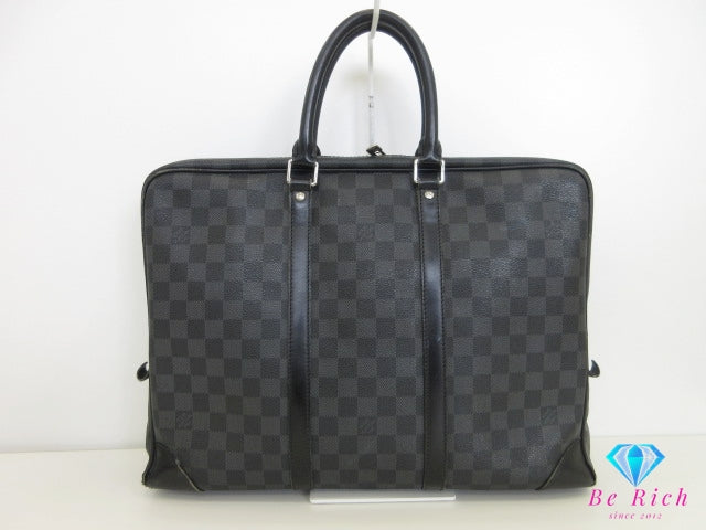 ルイ ヴィトン LOUIS VUITTON ブリーフケース ビジネスバッグ ダミエ グラフィット ポルト ドキュマン ヴォワヤージュ  N41125 LV ロゴ ハンドバッグ 鞄 【中古】【送料無料】 bk9978