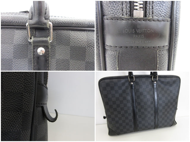 ルイ ヴィトン LOUIS VUITTON ブリーフケース ビジネスバッグ ダミエ グラフィット ポルト ドキュマン ヴォワヤージュ  N41125 LV ロゴ ハンドバッグ 鞄 【中古】【送料無料】 bk9978