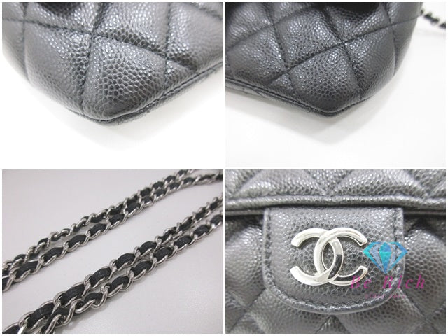 シャネル CHANEL マトラッセ アイウェアケース ショルダーポーチ AP2044 キャビアスキン レザー 黒 ブラック ココマーク CC ロゴ ショルダーバッグ ポシェット  【中古】【送料無料】 bk9997