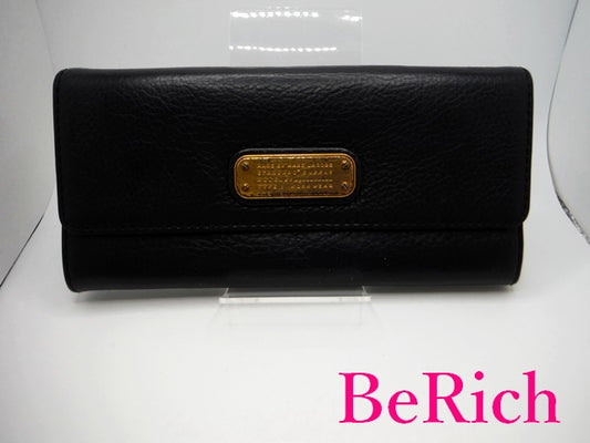 マークバイ マークジェイコブス 二つ折り 長財布 黒 ブラック レザー 財布 ロング ウォレット MARC BY MARC JACOBS 【中古】【送料無料】 bs2471