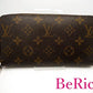 ルイ ヴィトン ジッピー ウォレット M60017 モノグラム 茶 ブラウン PVC レザー ラウンド ファスナー 長財布 LOUIS VUITTON 【中古】【送料無料】 bs3192
