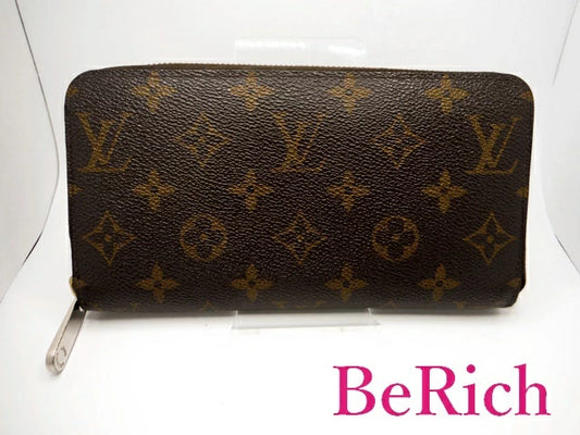 ルイ ヴィトン ジッピー ウォレット M60017 モノグラム 茶 ブラウン PVC レザー ラウンド ファスナー 長財布 LOUIS VUITTON 【中古】【送料無料】 bs3192