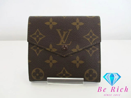 ルイ ヴィトン LOUIS VUITTON Wホック 二つ折り財布 モノグラム ポルト モネ ビエ カルトクレディ 旧型 M61660 LV ロゴ コンパクト ウォレット 【中古】【送料無料】 bs3306