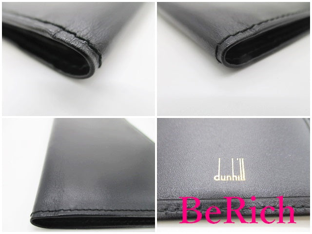 ダンヒル dunhill メンズ 二つ折り 長財布 札入れ 黒 ブラック レザー 財布 ロング ウォレット 【中古】【送料無料】 bs3312