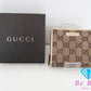 グッチ GUCCI Wホック 二つ折り財布 146568 GG カーキ アイボリー キャンバス レザー ロゴ コンパクト ウォレット  【中古】【送料無料】bs3336