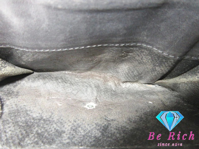 グッチ GUCCI GGキャンバス Wホック 二つ折り 財布 74229 黒 ブラック コンパクト ウォレット メンズ レディース 【中古】【送料無料】bs3435