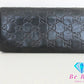 グッチ GUCCI  二つ折り長財布 154257 GG シマ レザー 黒 ブラック  ロングウォレット レディース【中古】【送料無料】bs3440