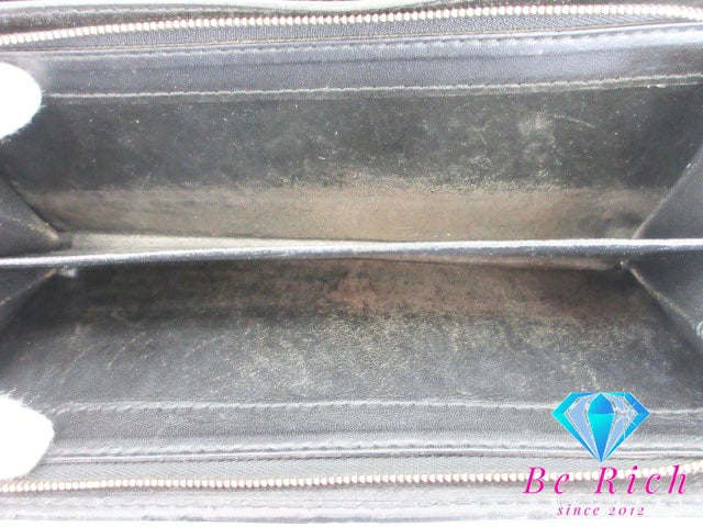 グッチ GUCCI  二つ折り長財布 154257 GG シマ レザー 黒 ブラック  ロングウォレット レディース【中古】【送料無料】bs3440