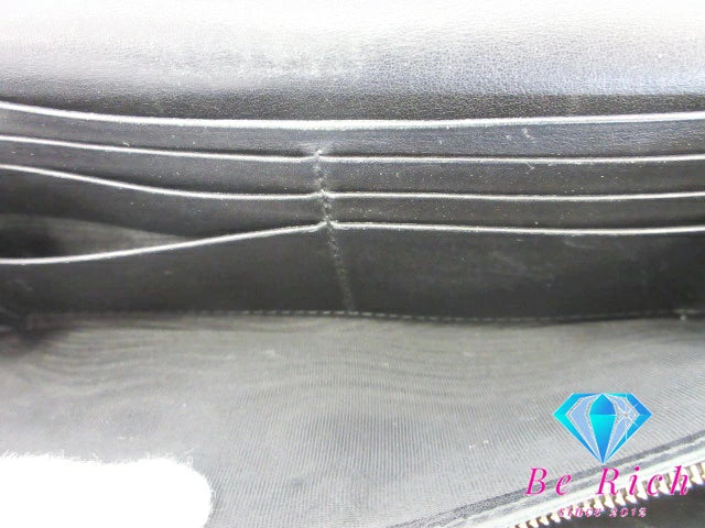 グッチ GUCCI  二つ折り長財布 154257 GG シマ レザー 黒 ブラック  ロングウォレット レディース【中古】【送料無料】bs3440