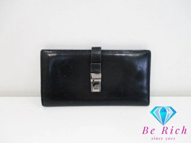 グッチ GUCCI 二つ折り 長財布 035.1323.2062 レザー 黒 ブラック GG ロゴ ロング ウォレット  【中古】【送料無料】bs3467