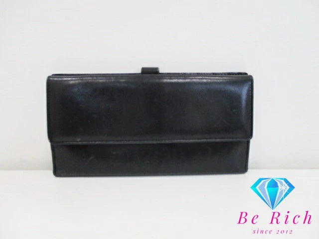 グッチ GUCCI 二つ折り 長財布 035.1323.2062 レザー 黒 ブラック GG ロゴ ロング ウォレット  【中古】【送料無料】bs3467