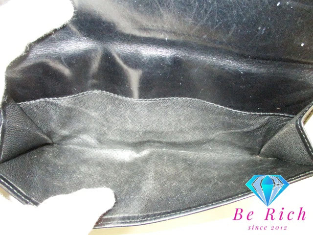 グッチ GUCCI 二つ折り 長財布 035.1323.2062 レザー 黒 ブラック GG ロゴ ロング ウォレット  【中古】【送料無料】bs3467