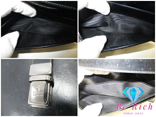 グッチ GUCCI 二つ折り 長財布 035.1323.2062 レザー 黒 ブラック GG ロゴ ロング ウォレット  【中古】【送料無料】bs3467